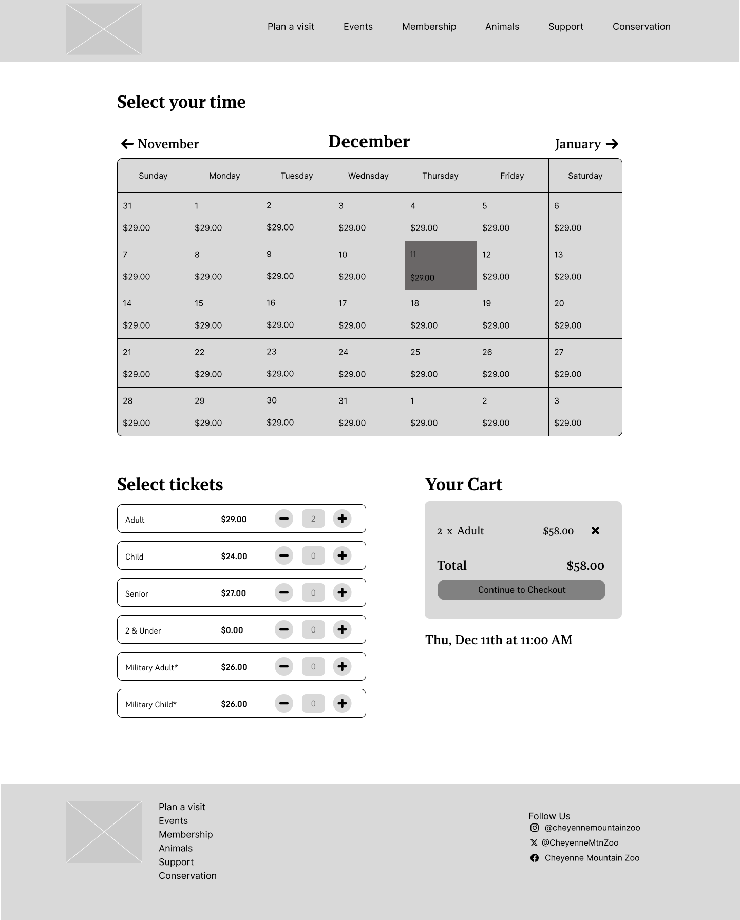 Mid-fidelity Ticket Selector 3